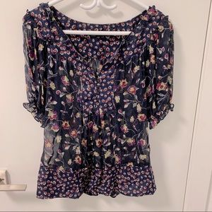 Zara floral blouse